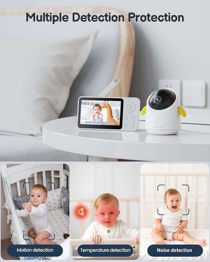 Baby Monitor with Camera and Audio, WiFi/No WiFi, 4.3" Screen, 1080P Night Vision