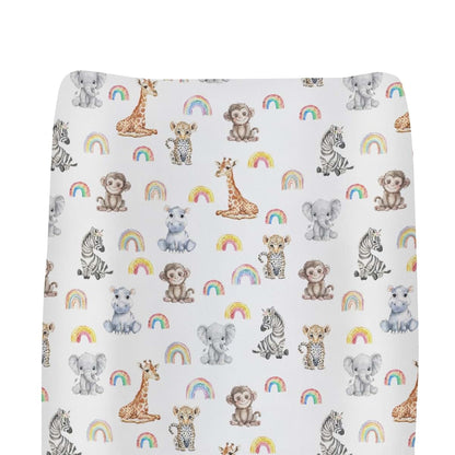 BabyOneStop Safari Jungle Animals Changing Pad Cover 32x16 Soft Polyester Fitted Sheet