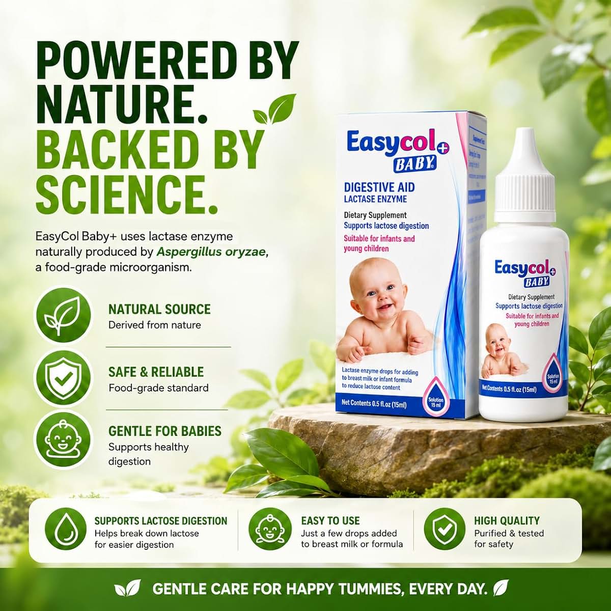 Easycol Baby+ Gas & Colic Relief Drops for Babies, 15 mL