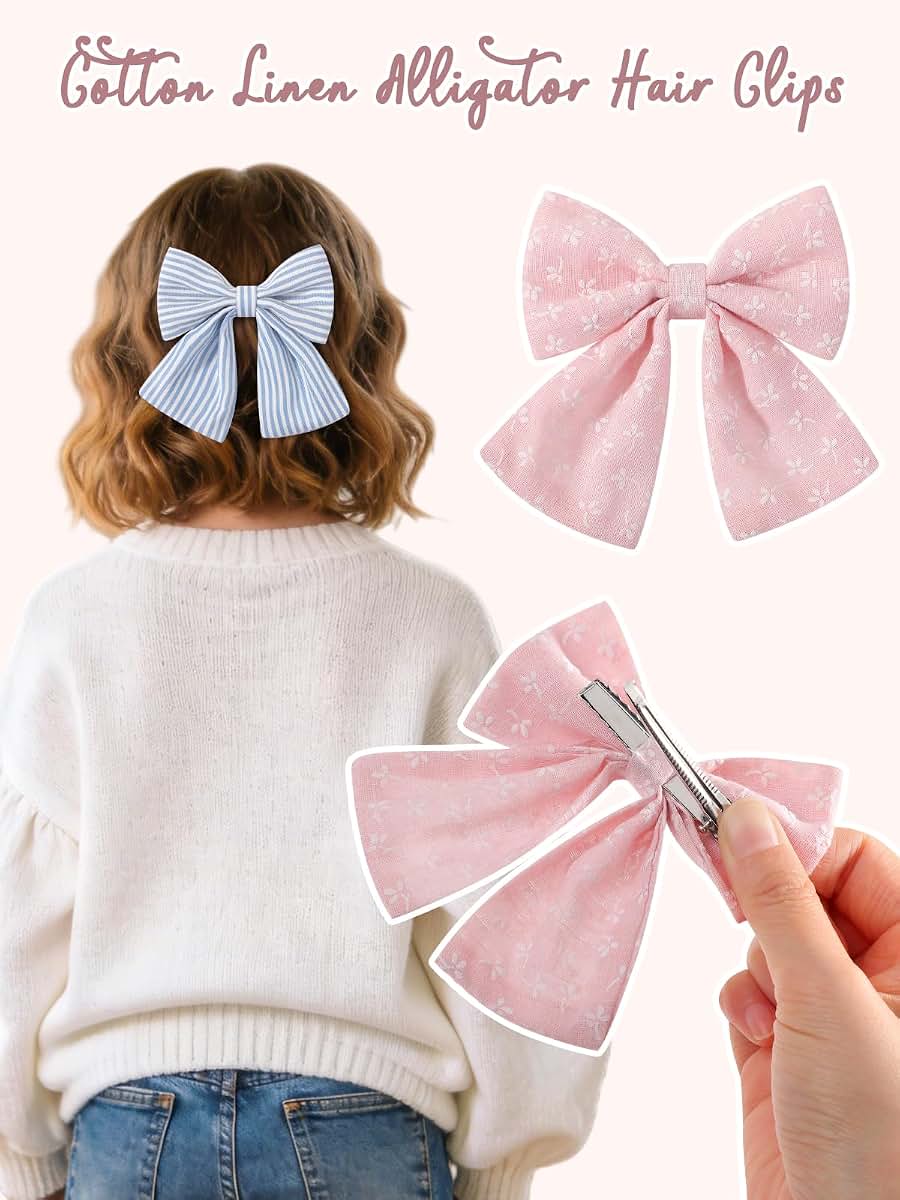 Jollybows 12-Piece Baby Girls Hair Clips - Fable Bow Accessories