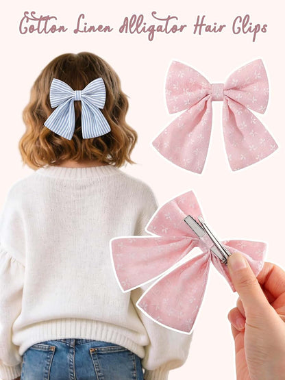 Jollybows 12-Piece Baby Girls Hair Clips - Fable Bow Accessories