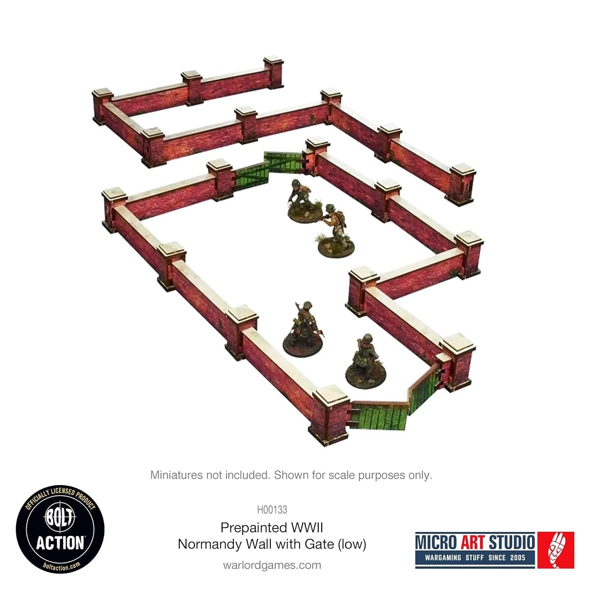 Micro Art Studio WW2 Normandy Wall With Gate Low HDF Terrain (photo 2)