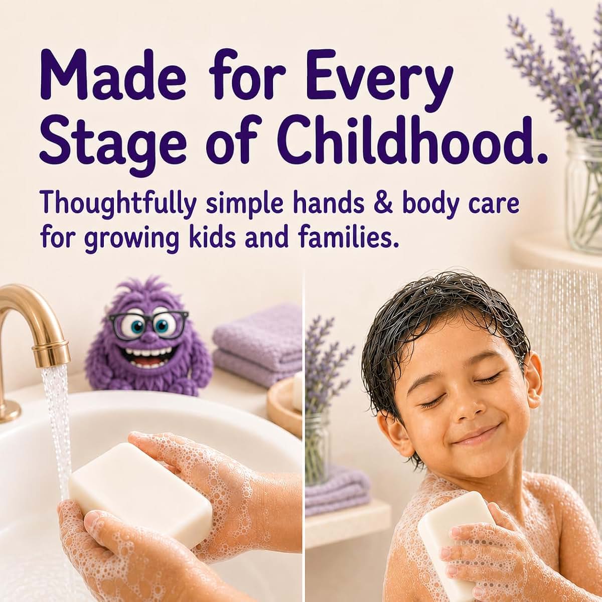 KELEBS Gentle Lavender Kids Soap Bar 5-Pack