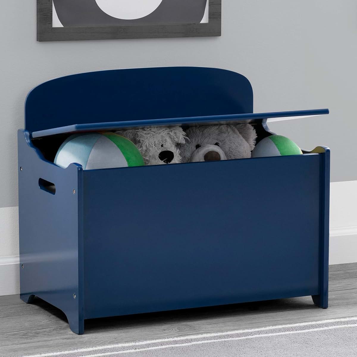 Delta Children MySize Deluxe Toy Box in Deep Blue Storage Organizer