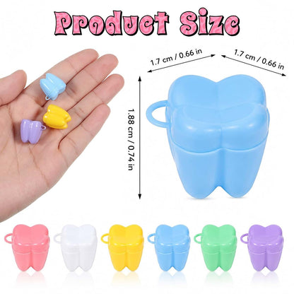 Lnidpd 40 Pcs Tooth Container Lost Teeth Holders Plastic Tooth Saver Box Colorful Fairy Storage Cases for Boys Girls (photo 2)
