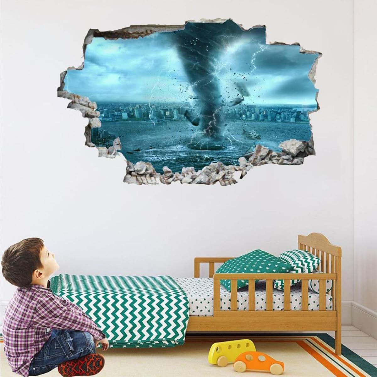 Kuletkear Tornado Landscape 3D Wall Decor Mural