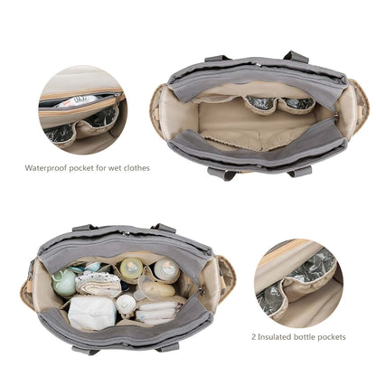 Large Capacity Travel Diaper Tote Bag for Maternity and Baby Essentials