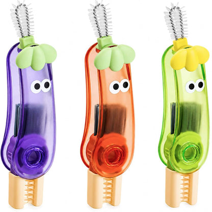 Zawow 3-Pack 4-in-1 Cup Lid Cleaning Tool for Bottles and Tumblers