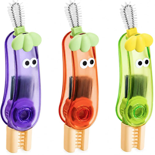 Zawow 3-Pack 4-in-1 Cup Lid Cleaning Tool for Bottles and Tumblers