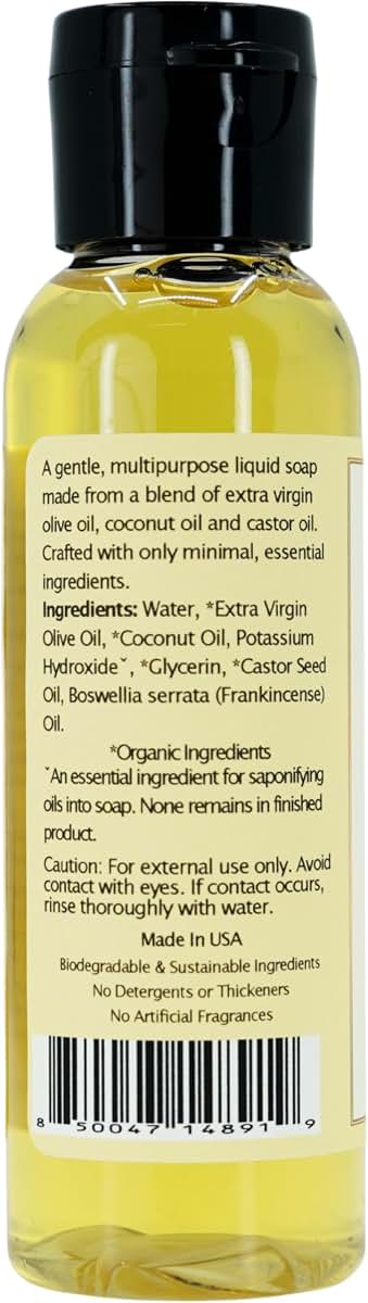 Claya Frankincense Liquid Castile Soap Travel Size