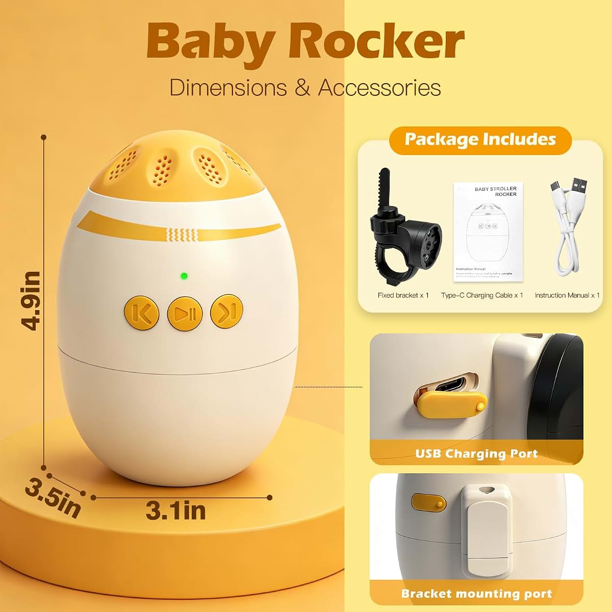 Hiwtonk Baby Stroller Rocker | Automatic Soothing Device for Strollers and Cribs