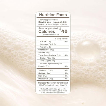 MaiaMilk Human Donor Milk Powder Packets, Supplemental Infant Nutrition (photo 4)