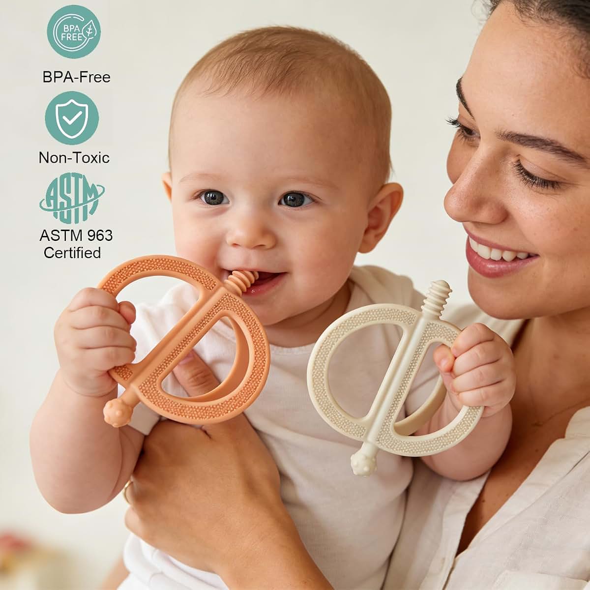 YAPROMO Silicone Teether Toys for Babies & Toddlers