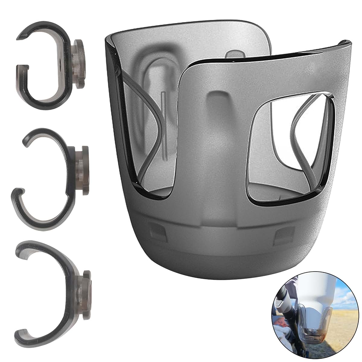 LuQiBabe Baby Stroller Cup Holder for Uppa-Baby Vista and Cruz Strollers
