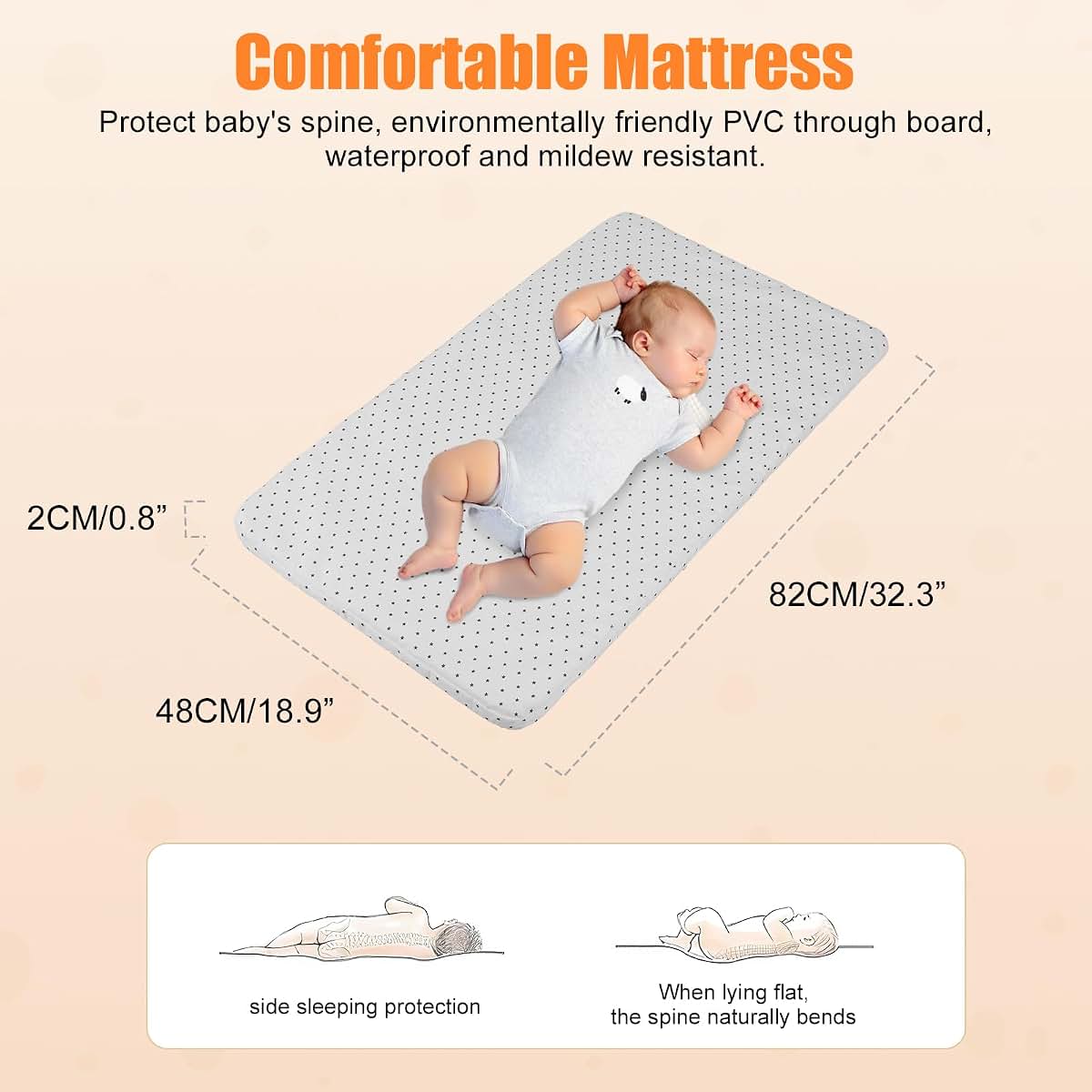 BARMI 3-in-1 Baby Bassinet Bedside Sleeper with Mosquito Net