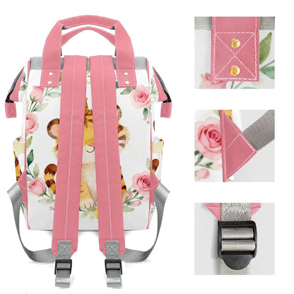 Joyestore Personalized Cute Crown Tiger Custom Mom Bag with Name,Dad and Mom Diaper Backpack for Baby Boys (photo 4)