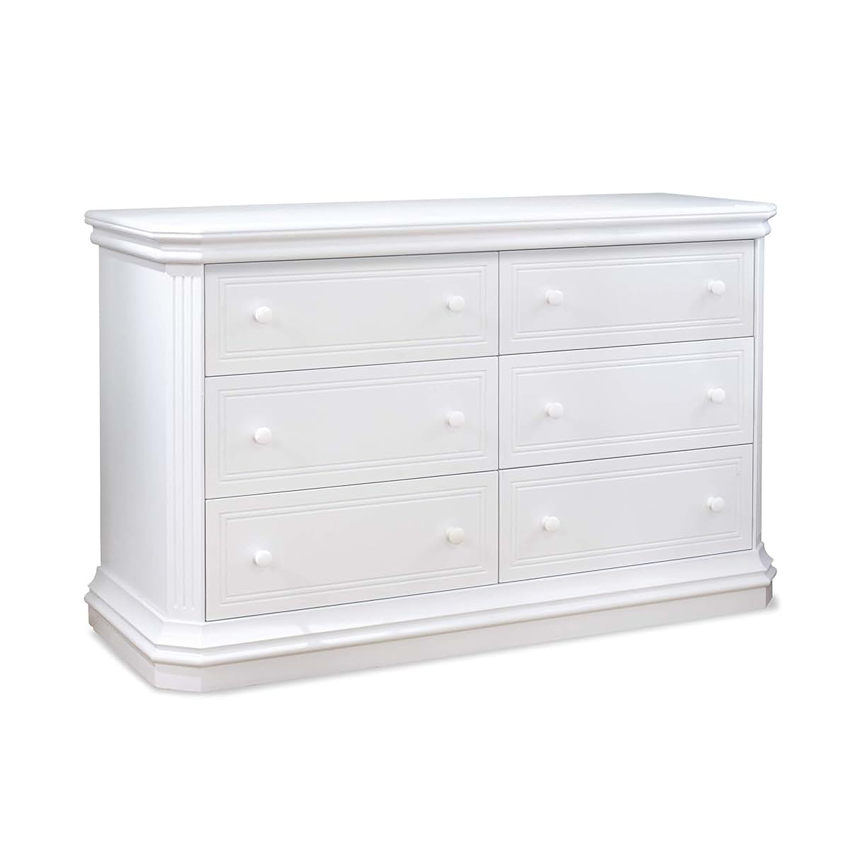 Sorelle Primo Double Dresser in White with Six Drawers