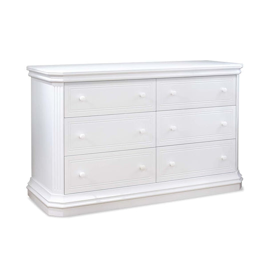Sorelle Primo Double Dresser in White with Six Drawers