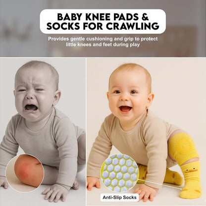 Baby Head Protector Backpack Set for Crawling and Play