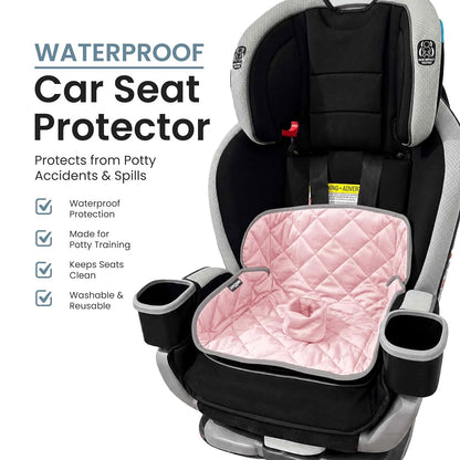 Domzanne Potty Training Car Seat Protector Cover, Pink Washable Liner Mat (photo 4)