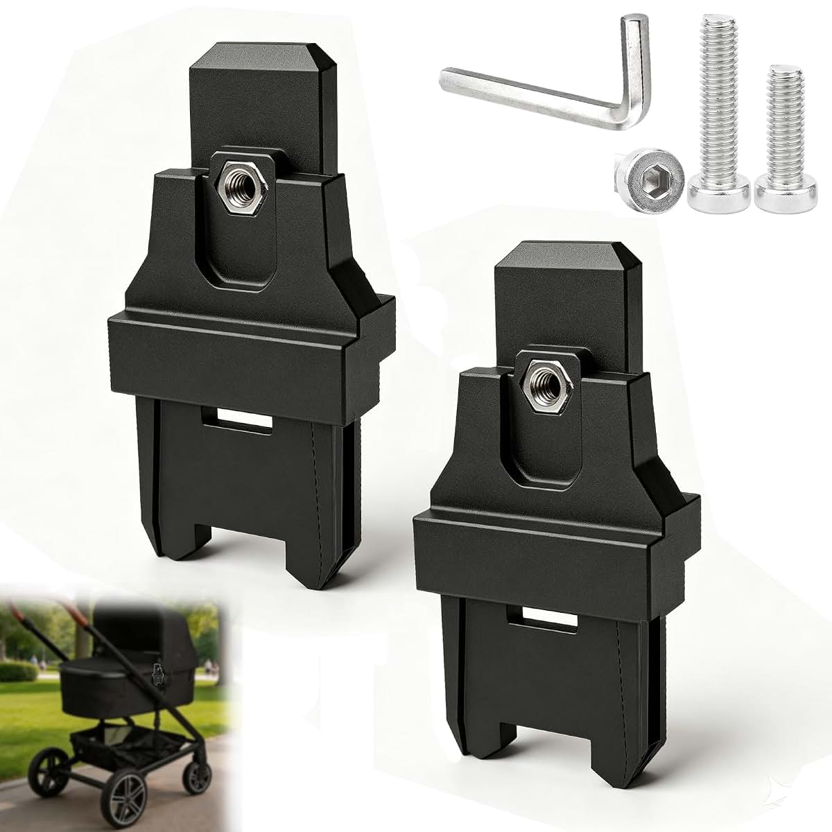 Bamokee Stroller Adapter Connectors Compatible with UPPAbaby V1 V2 V3 Bassinet and Nuna Mixx Next Stroller Frame