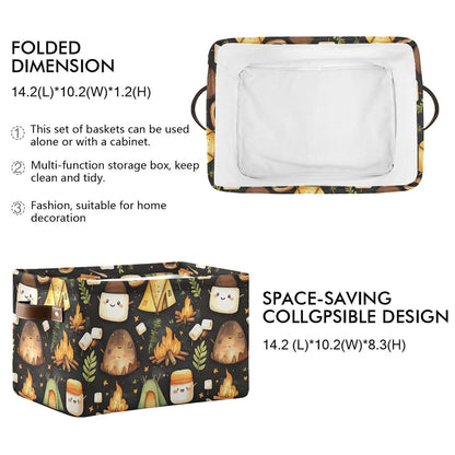 Collapsible Canvas Storage Bins Organizer for Nursery and Home