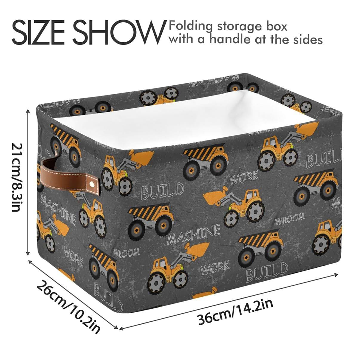 Wamika Construction Truck Excavator Fabric Storage Basket