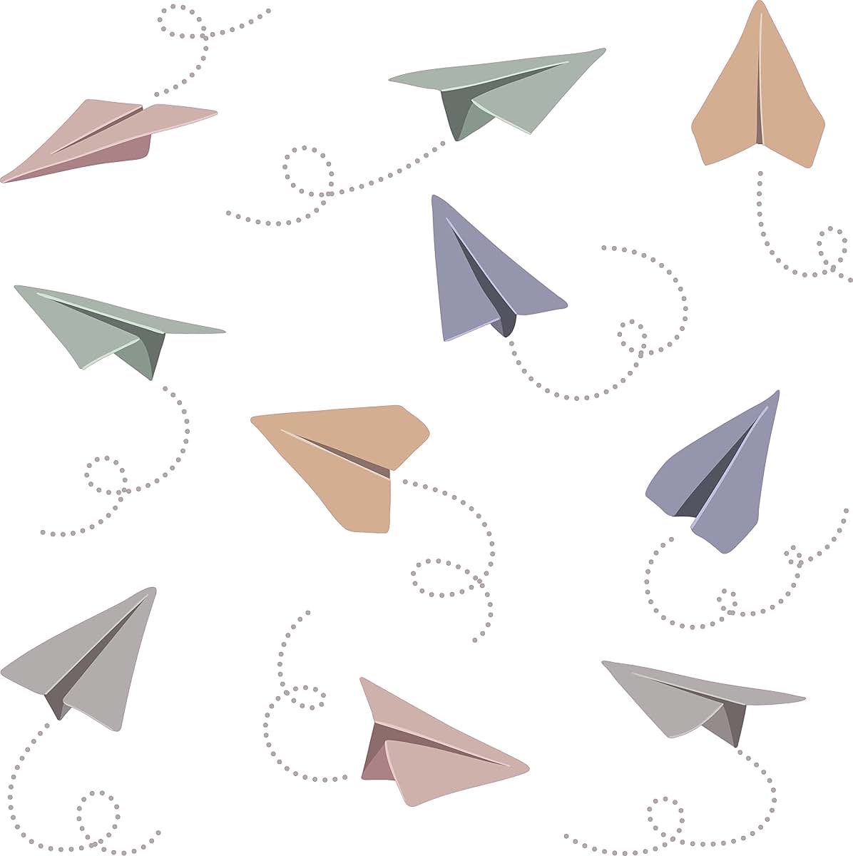DS Inspirational Decals Paper Airplanes Wall Art Decor