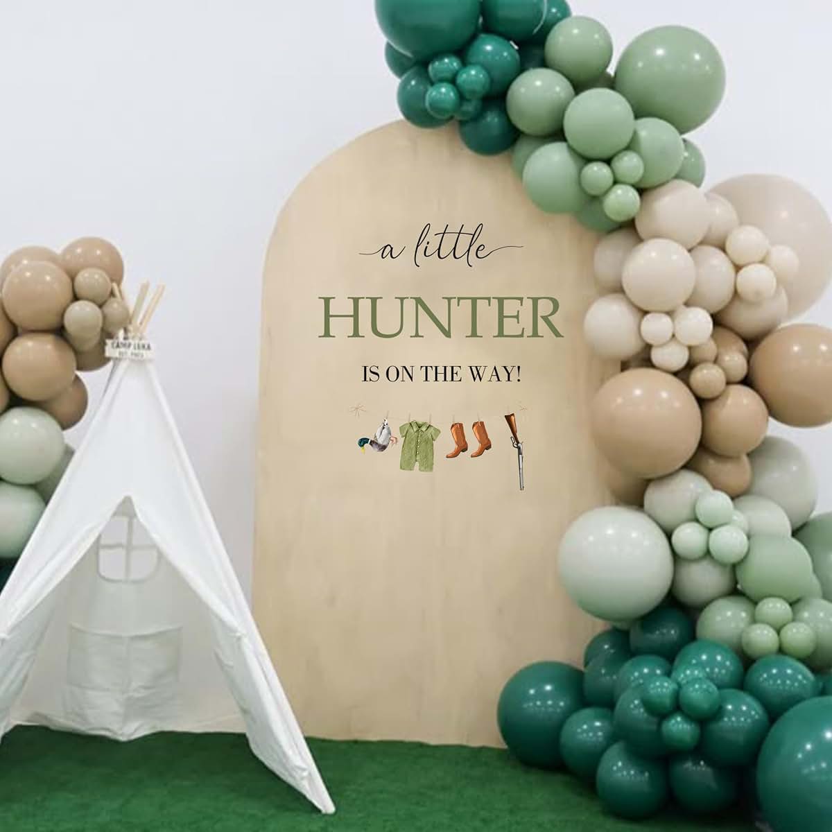 Capiont Hunting Theme Nursery Wall Decal Set for Baby Shower Backdrop