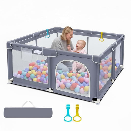 BabyOneStop Baby Playpen With Pull Handles And Storage Bag