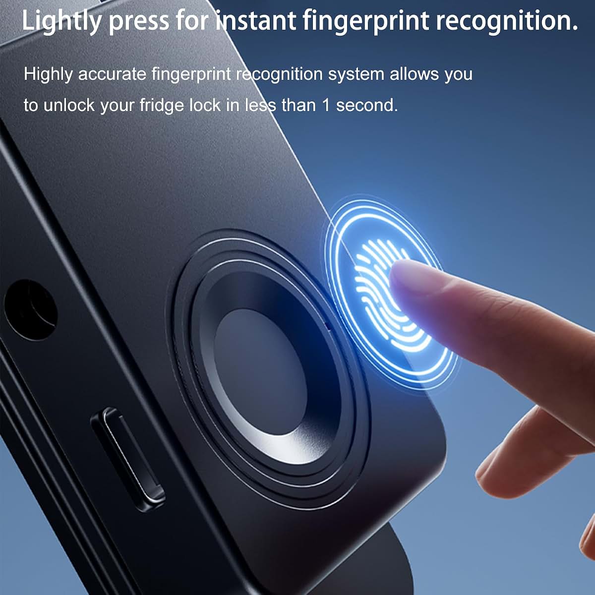 Kizzhisi Fingerprint Refrigerator Lock for Cabinets, Drawers, and Appliances
