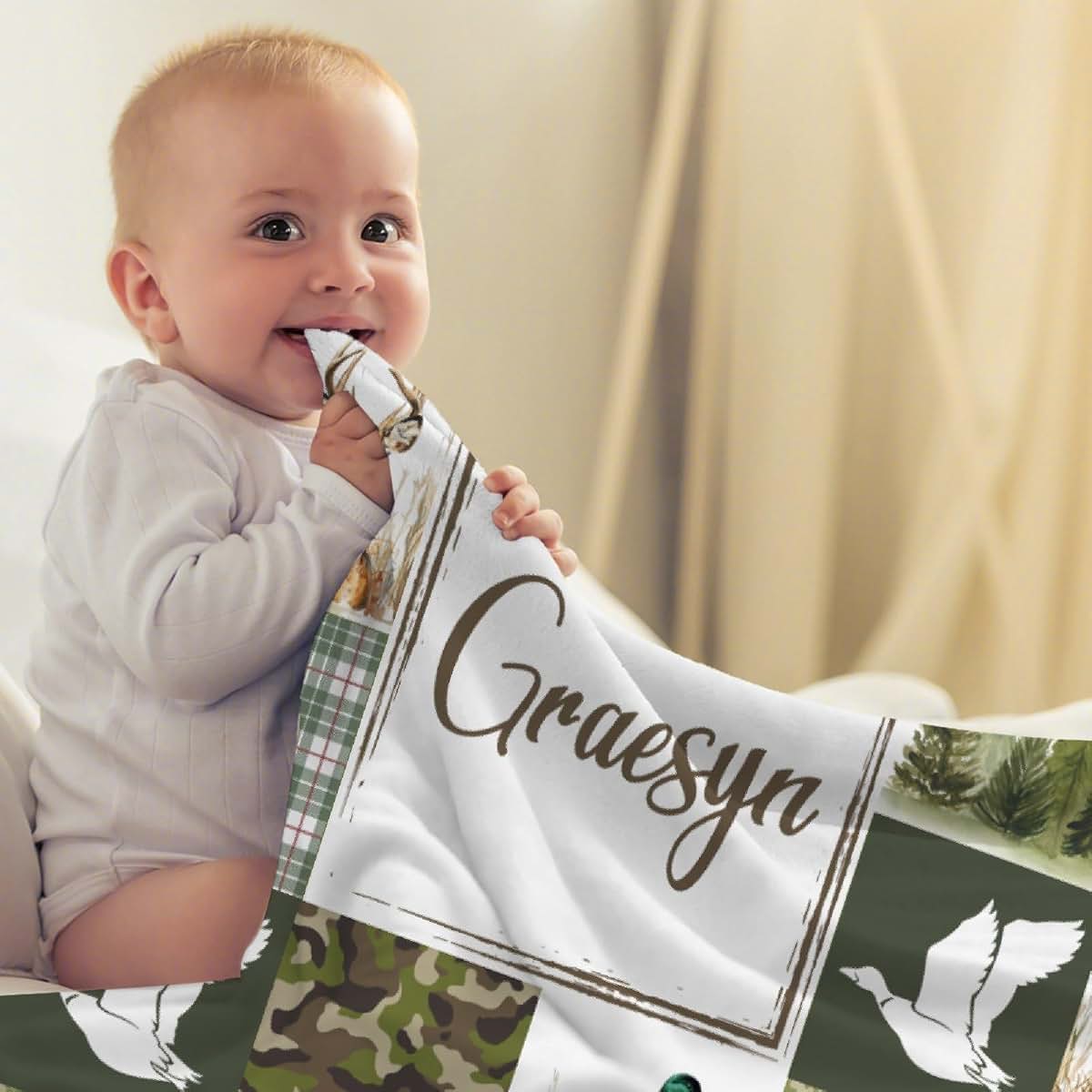 Briizy Personalized Mallard Duck Blanket For Kids And Adults (photo 3)