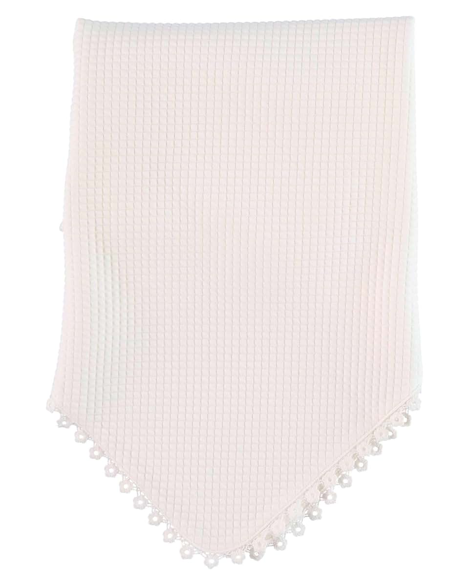 Quilted Blanket With Lace Trim for Special Occasion