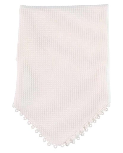 Quilted Blanket With Lace Trim for Special Occasion