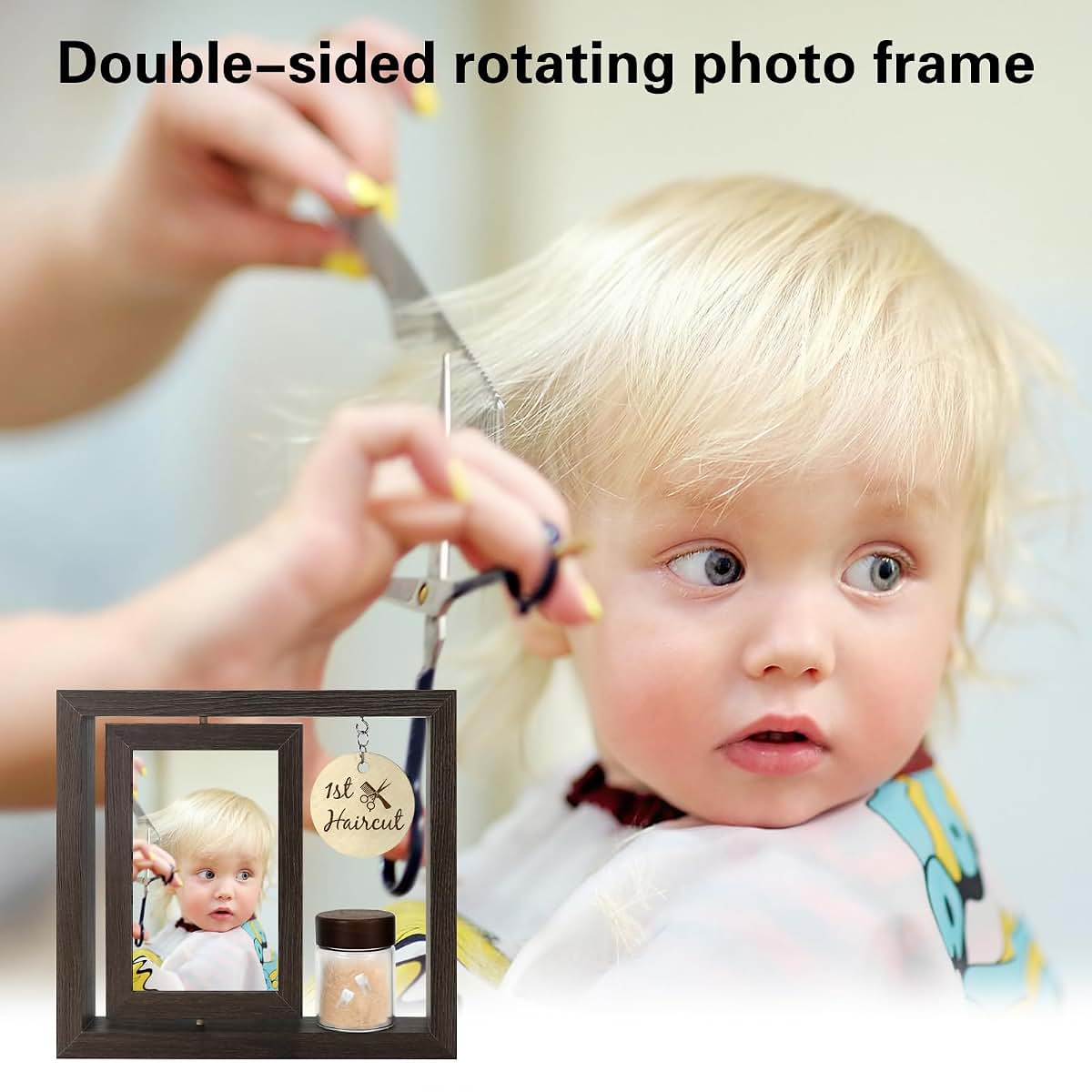 Liannan My First Haircut Keepsake Frame With Glass Hair Jar (photo 3)