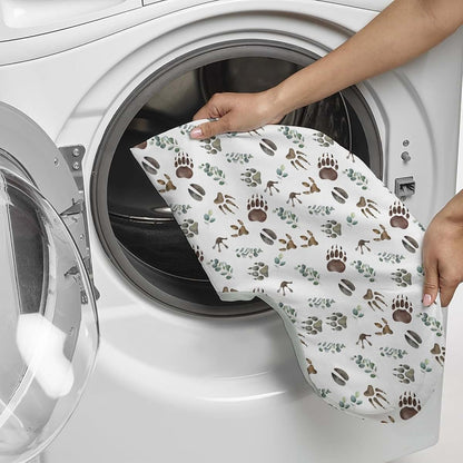 Tewrnvioc Nursing Pillow Cover with Wild Animal Footprints Theme
