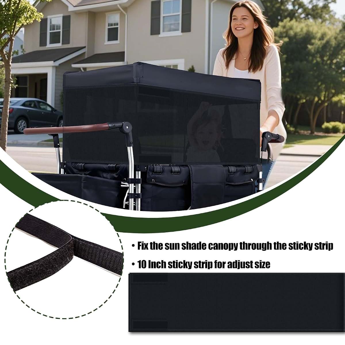 Waybas Wagon Stroller Sunshade Net Canopy