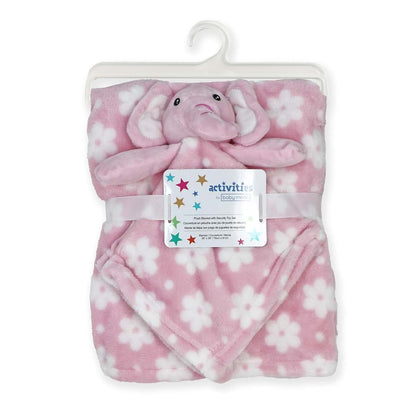 Baby Mode Boys and Girls Baby Blanket and Pink Elephant Lovey Nunu Gift Set (photo 2)