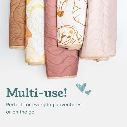 Kinder Cloth Diaper Co Adventure Play Mat - Machine Washable, Reversible, Water-Resistant, Quilted Blanket