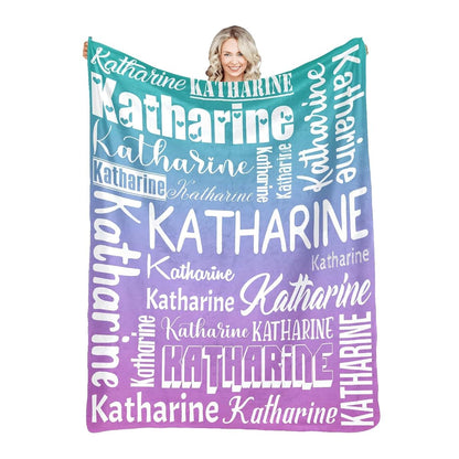 JOYXBUY Personalized Blankets with Name Custom Blanket for Adult Kids Baby Customized Blanket Monogrammed Blankets