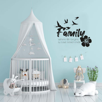 All Things Valuable Family Quote Vinyl Wall Art Decal