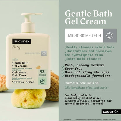 Suavinex Gentle Bath Gel Cream Shampoo For Newborn Baby Wash