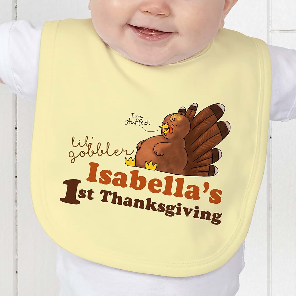 Personalization Universe My First Thanksgiving Personalized Baby Bib (photo 3)
