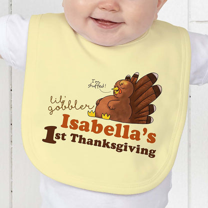 Personalization Universe My First Thanksgiving Personalized Baby Bib (photo 3)