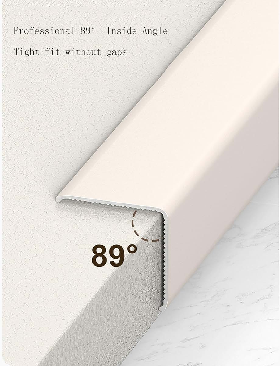 BabyOneStop Aluminum Alloy Wall Corner Protector 0.39in x 39.4in Black Edge Guard for Furniture and Stairs