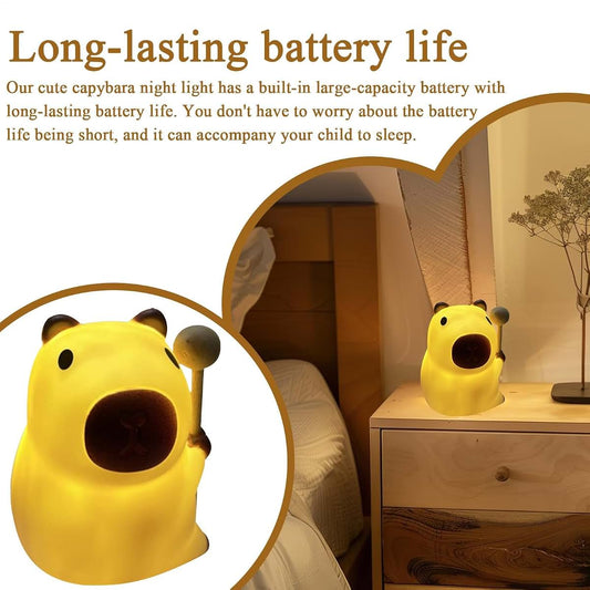 BabyOneStop Capybara Night Light Silicone Desk Lamp