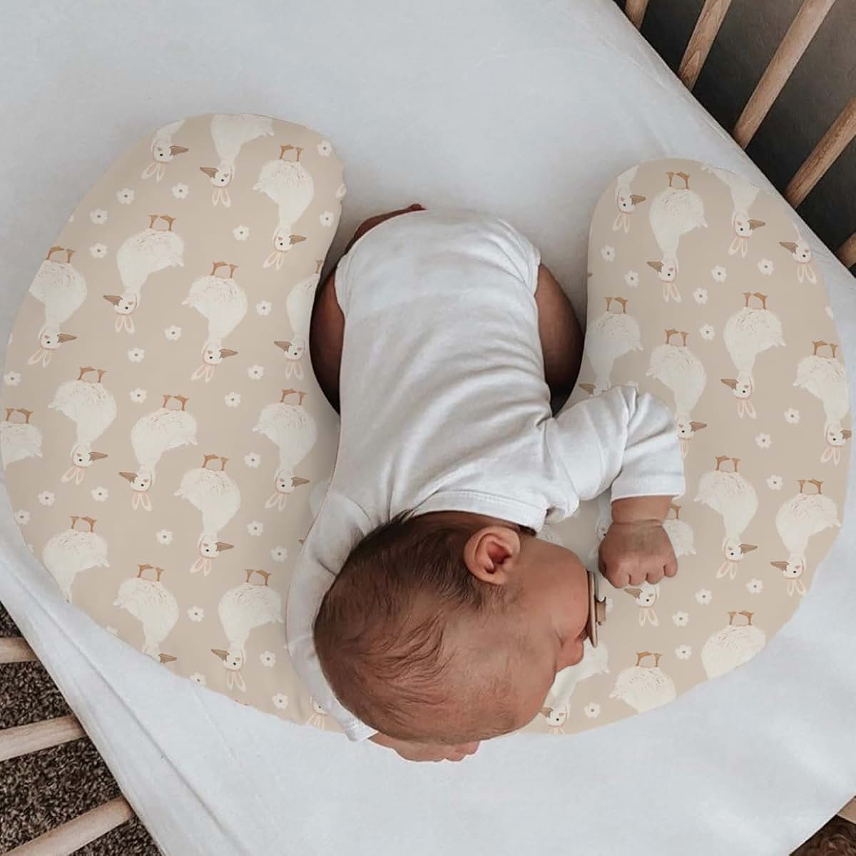 Selgkds Easter Animal Print Nursing Pillow Cover (photo 2)