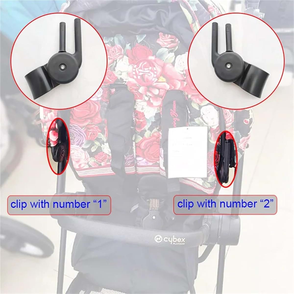Bingche Stroller Canopy Support Bar Clip-L No.2 for Cybex Priam and Mios (photo 2)