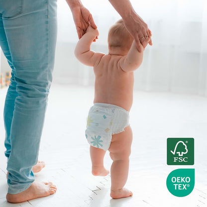 Evolur Snuggle Bum Baby Diapers Size 2, Newborn, PFAS-Free, 200 Count (photo 2)