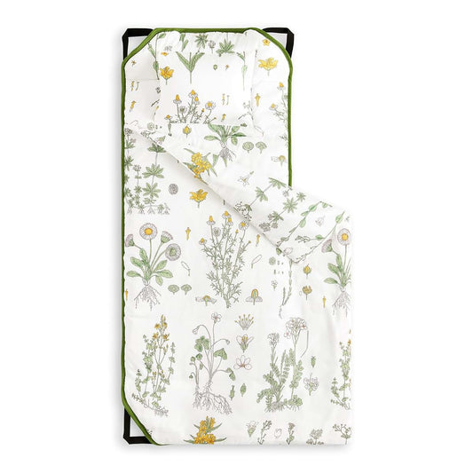 Wake In Cloud Cot Nap Mat with Pillow, Blanket & Elastic Straps for Toddler Kids